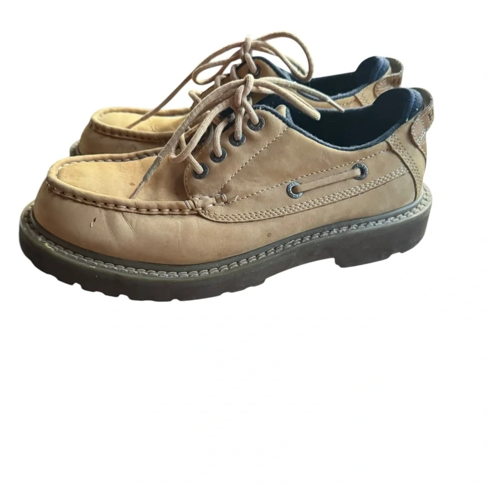 Tommy Hilfiger Leather Moc Toe‎ Lug Sole Hiking Trail Shoes